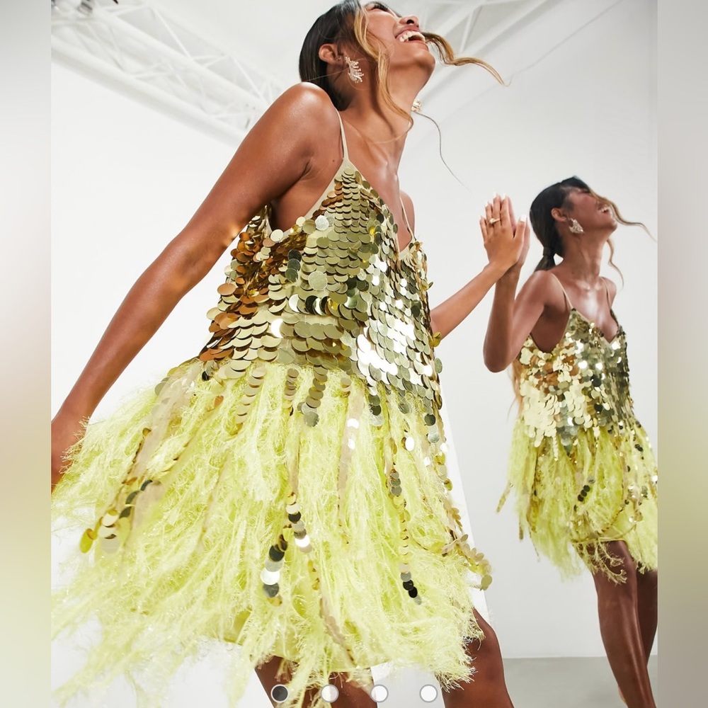 ASOS edition feather dress